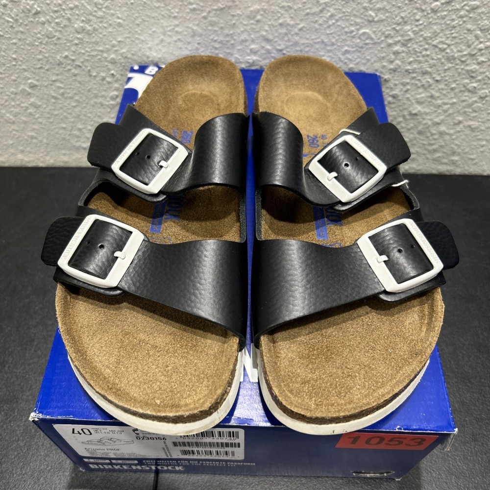 Birkenstock Arizona PROF Leather Black EU 40 US L9 M7 Unisex